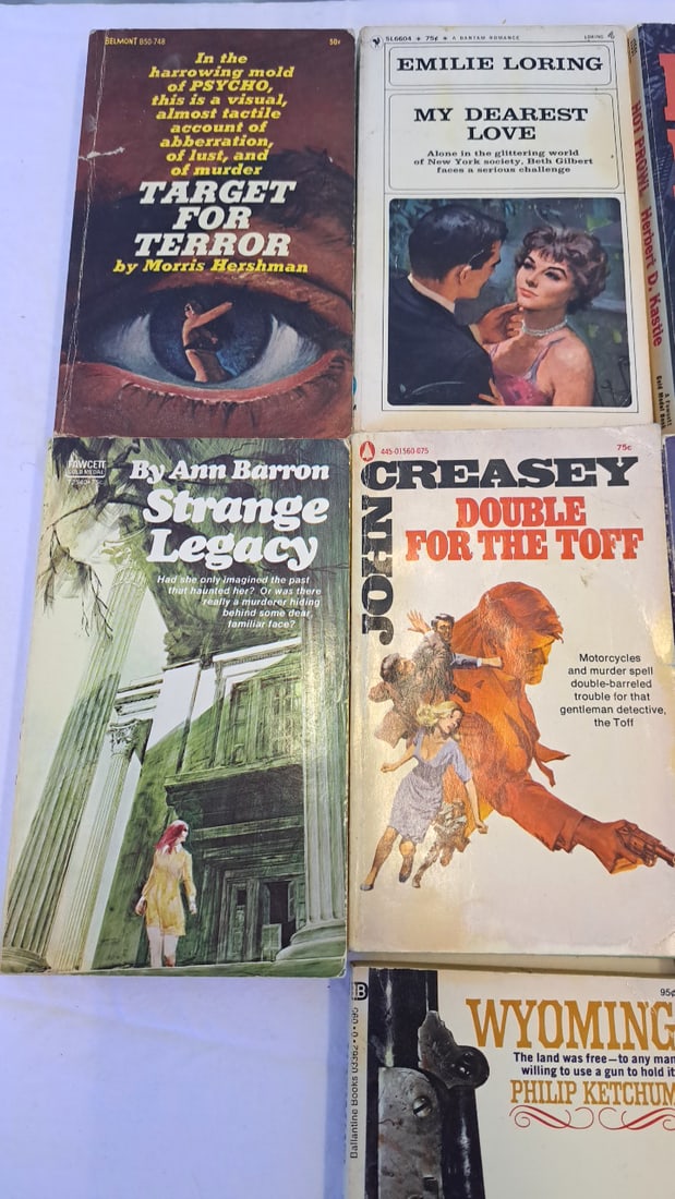 Lot Of 10 Vintage Paperback Books Mystery Romance Western Gothic Fawcett Bantam Pyramid - 3