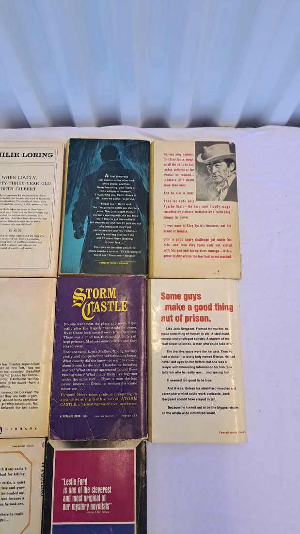 Lot Of 10 Vintage Paperback Books Mystery Romance Western Gothic Fawcett Bantam Pyramid - 8
