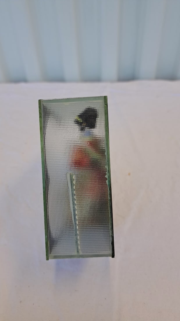 Geisha Glass Shadow Box Diorama Display, House-shaped, Approx. 6in - 5