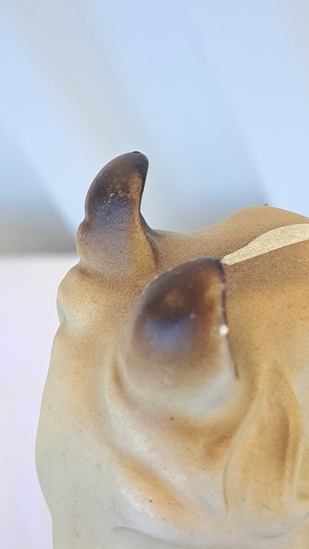 Ceramic Collie Dog Figurine With Two Puppies And Chain Leashes - 9