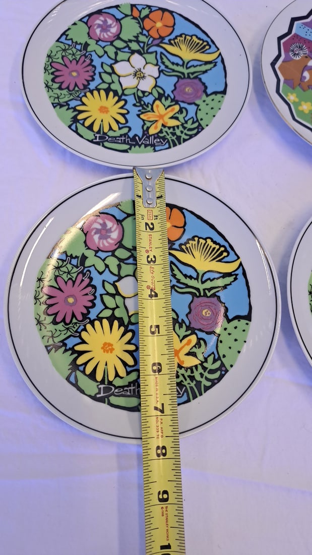 4 Death Valley Souvenir Decorative Plates Floral Desert Wildlife Designs - 6