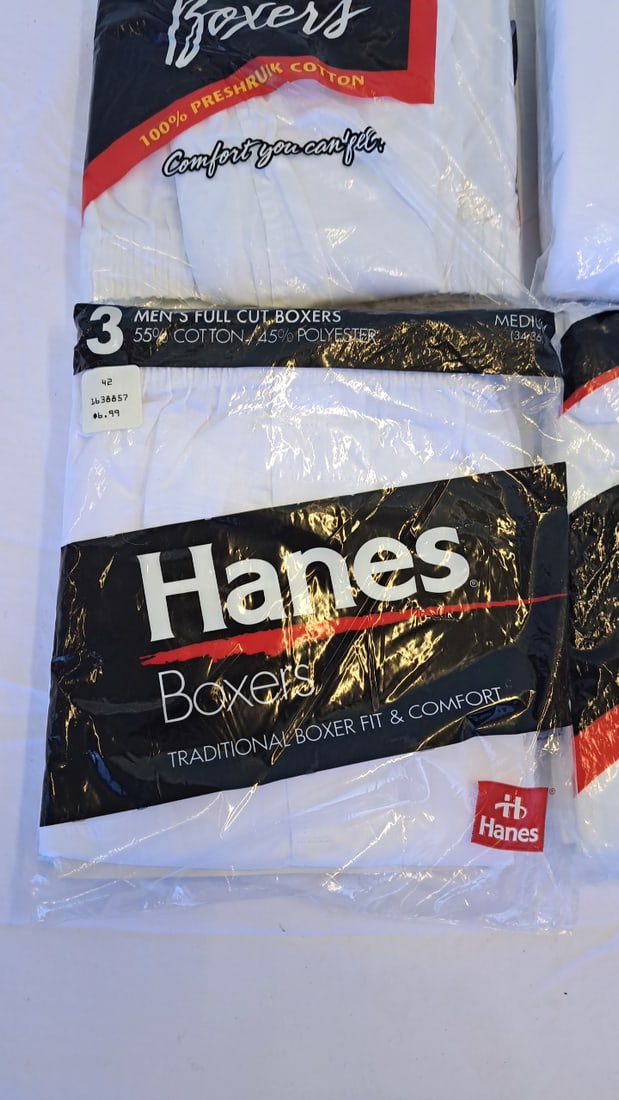 Hanes Mens White Boxers And T-shirts Size M - 2