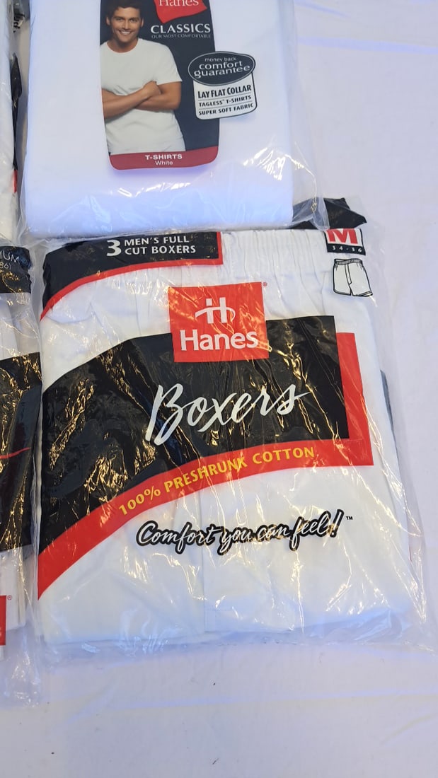 Hanes Mens White Boxers And T-shirts Size M - 5