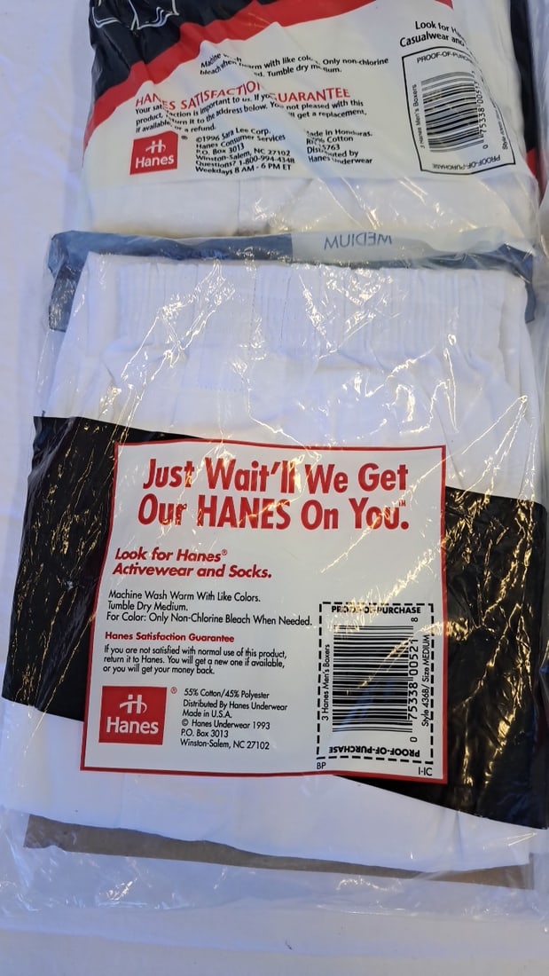 Hanes Mens White Boxers And T-shirts Size M - 8