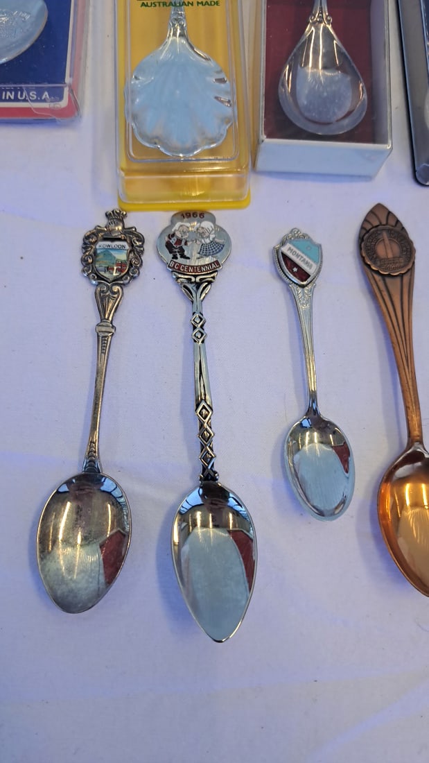 Lot Of Souvenir Collector Spoons: Alaska, Australia, Nasa, Sydney, Ireland, Montana - 2