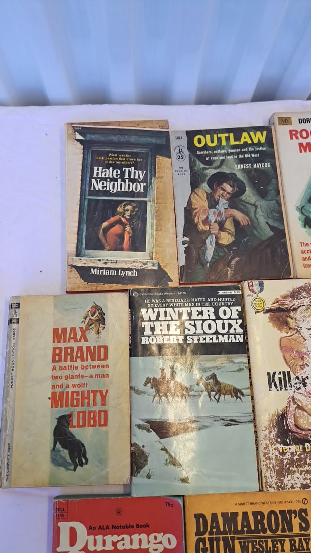 Lot Of 10 Paperback Books Western Mystery Gothic Max Brand Helen Reilly Ernest Haycox - 2