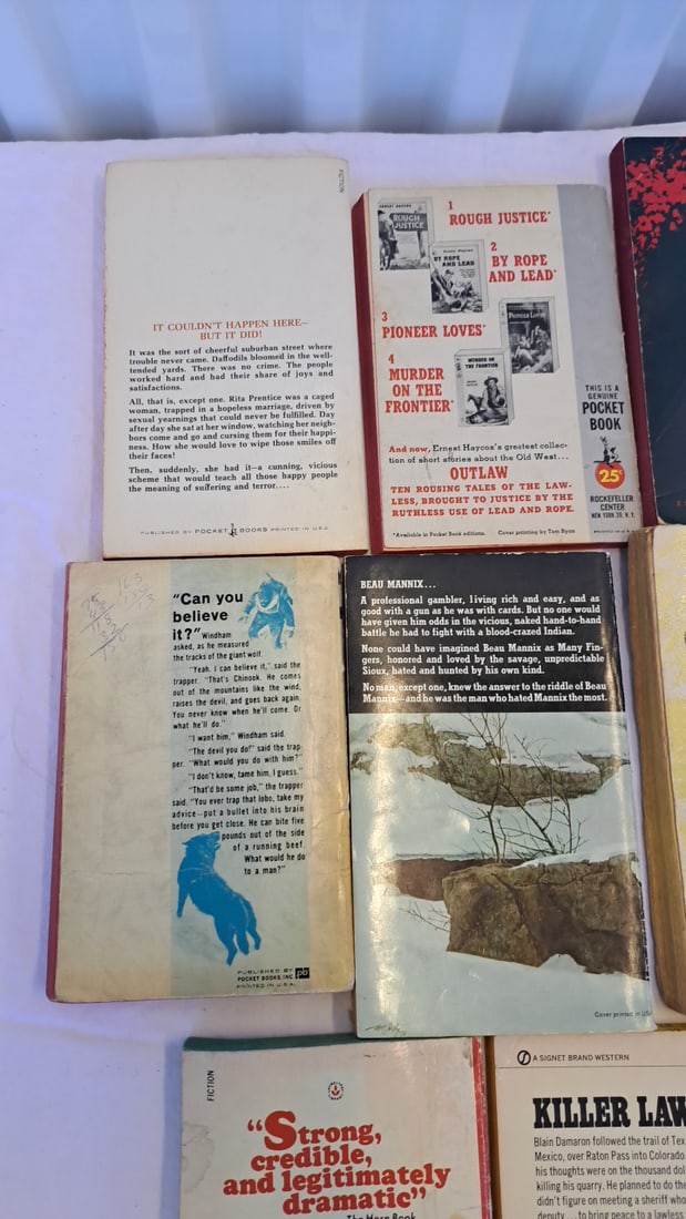 Lot Of 10 Paperback Books Western Mystery Gothic Max Brand Helen Reilly Ernest Haycox - 6