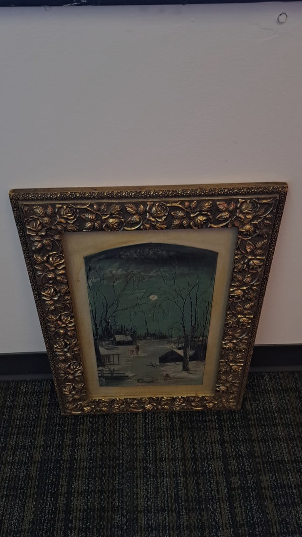 Winter Landscape Painting 1883 Selinda Payne Converse - 5