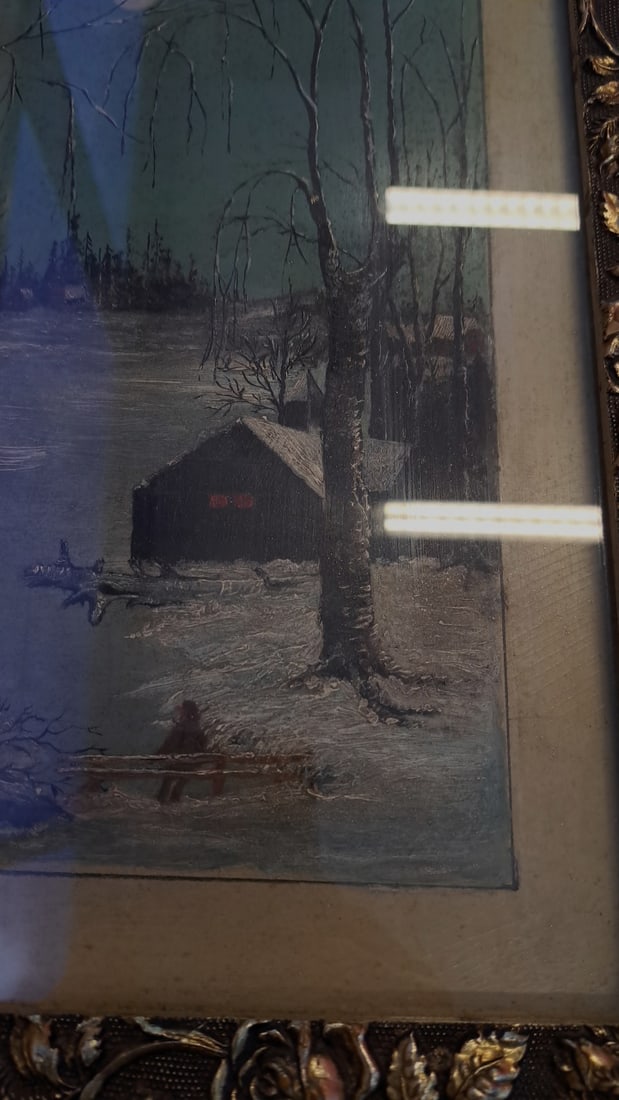 Winter Landscape Painting 1883 Selinda Payne Converse - 8