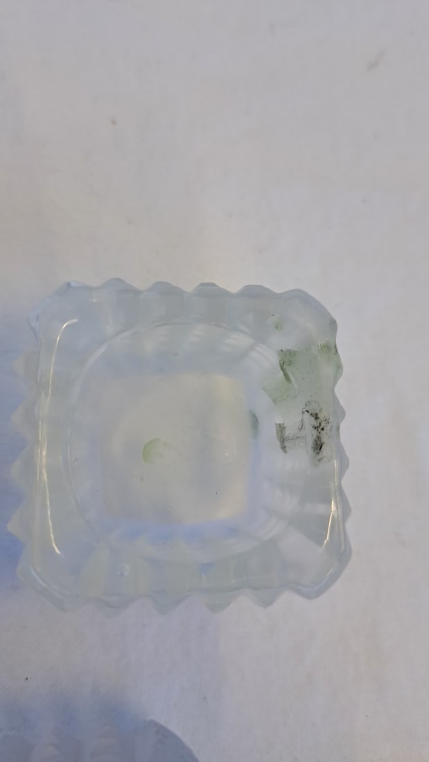 Cambridge Glass Clear Square Ribbed Open Salts Set Of 6 - 3