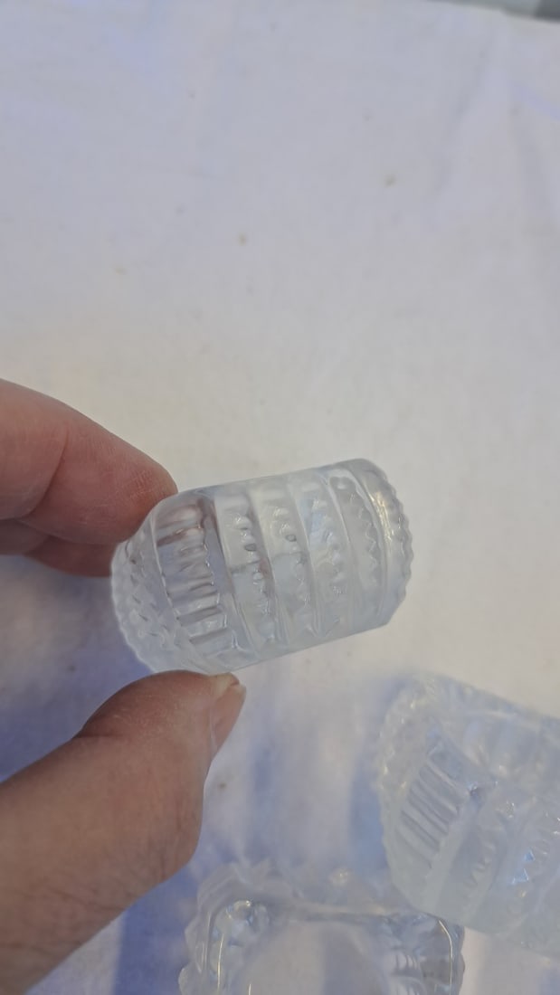 Cambridge Glass Clear Square Ribbed Open Salts Set Of 6 - 4