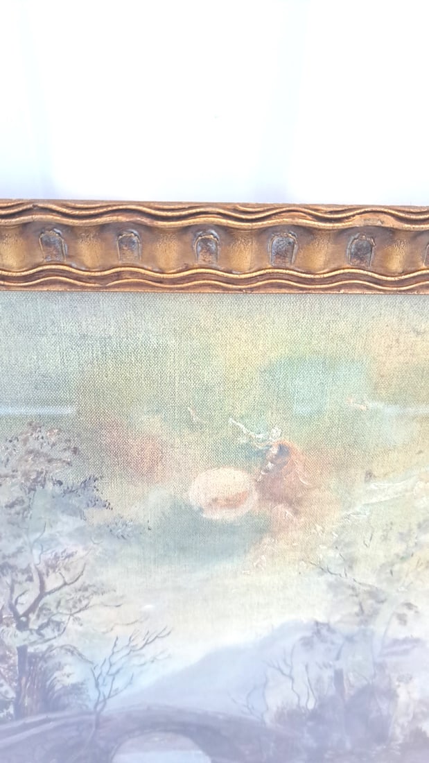 1903 Selinda Payne Converse Painting Of Bridge And Landscape - 3