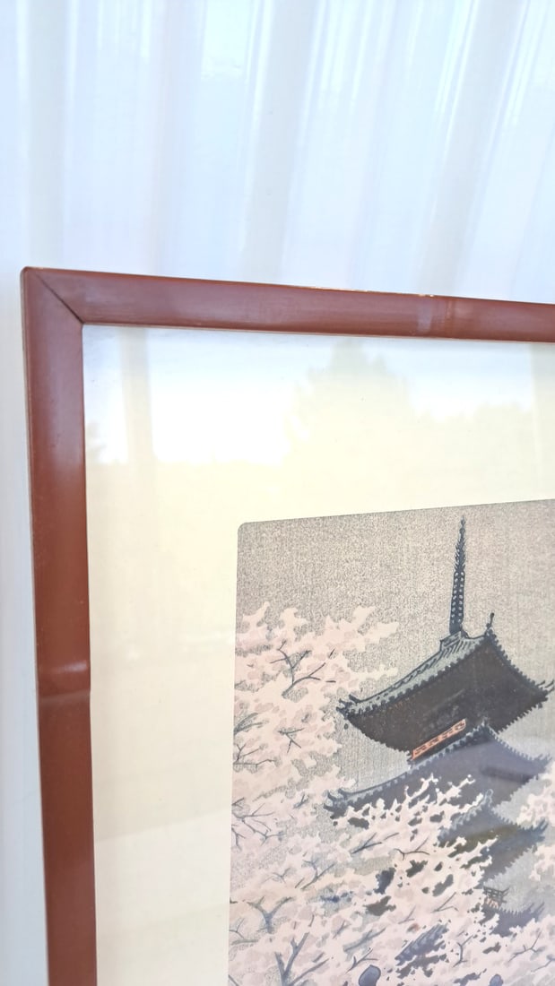 Shiro Kasamatsu Pagoda In Tokyo Woodblock Print - 2