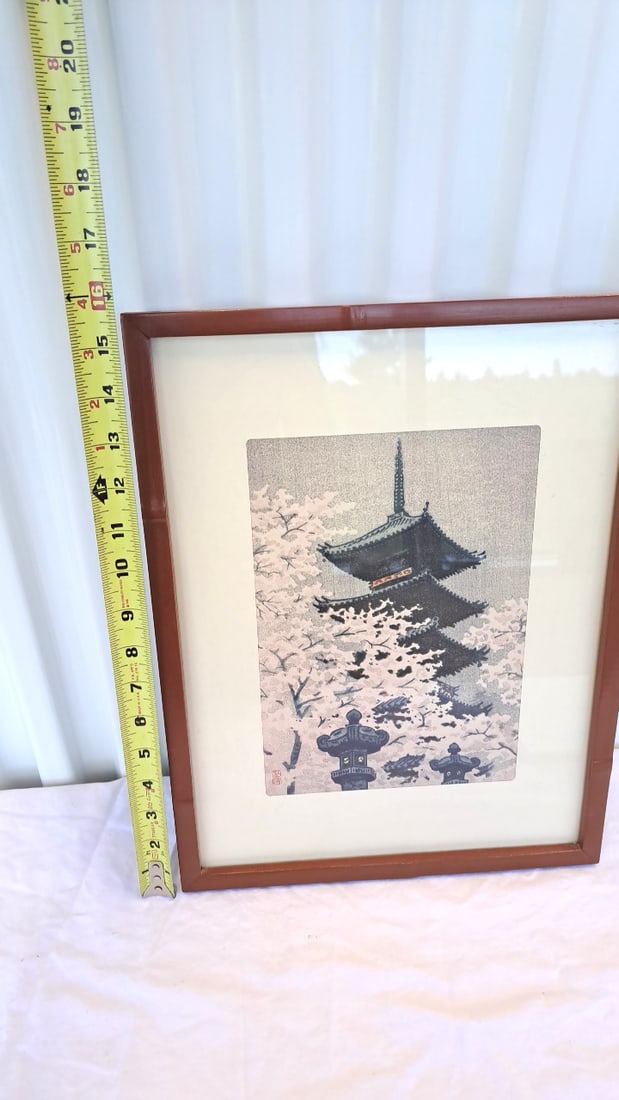 Shiro Kasamatsu Pagoda In Tokyo Woodblock Print - 7