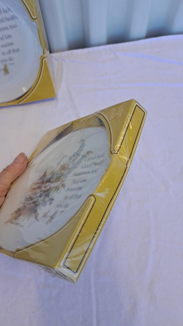Lasting Memories Cp-119b Robert Laessig Floral Good Luck Decorative Plates - 3
