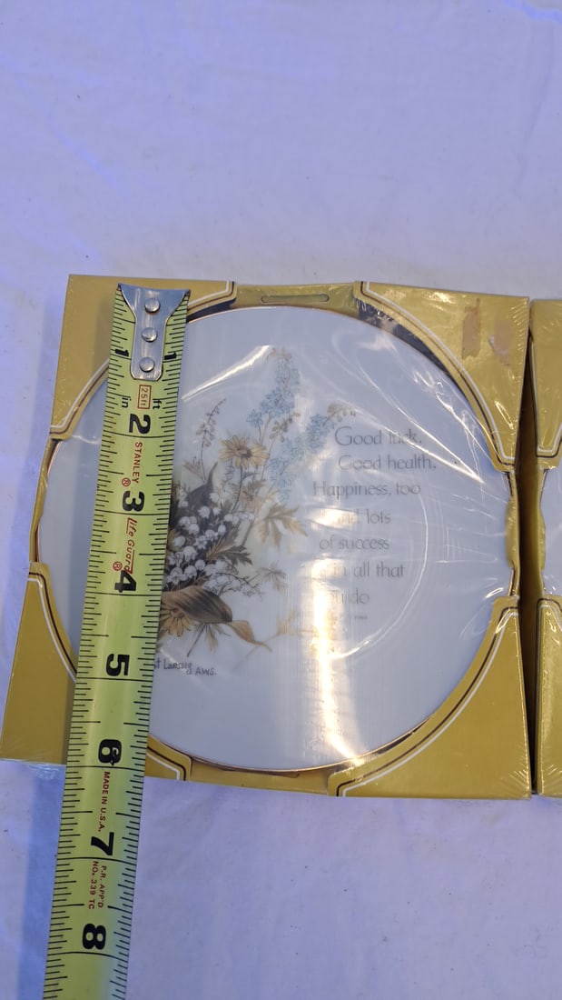Lasting Memories Cp-119b Robert Laessig Floral Good Luck Decorative Plates - 4