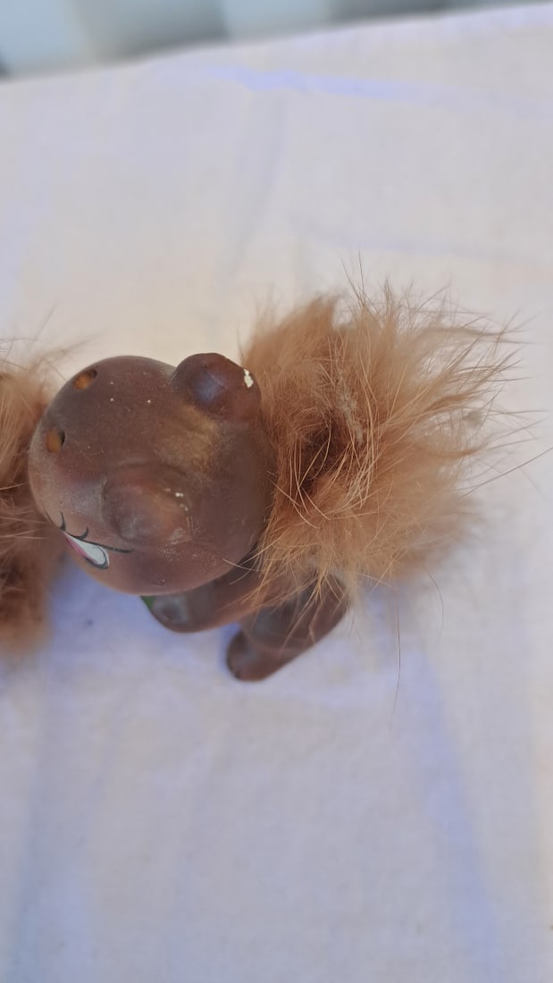 Pair Squirrel Salt & Pepper Shakers With Faux Fur Tails And Acorns - 8