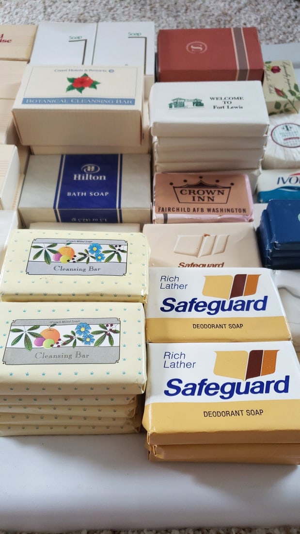 55 Vintage Hotel Travel Soap Bar Lot Royal Cruise Line Hilton Holiday Inn Safeguard Ivory - 4