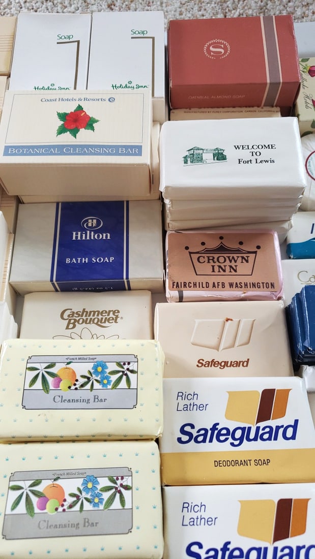 55 Vintage Hotel Travel Soap Bar Lot Royal Cruise Line Hilton Holiday Inn Safeguard Ivory - 5