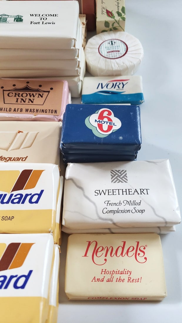 55 Vintage Hotel Travel Soap Bar Lot Royal Cruise Line Hilton Holiday Inn Safeguard Ivory - 8
