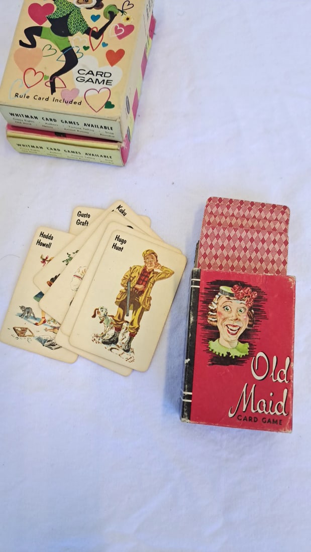 Whitman & Peter Pan Card Games Lot Of 5: Hearts, Animal Rummy, Old Maid - 6