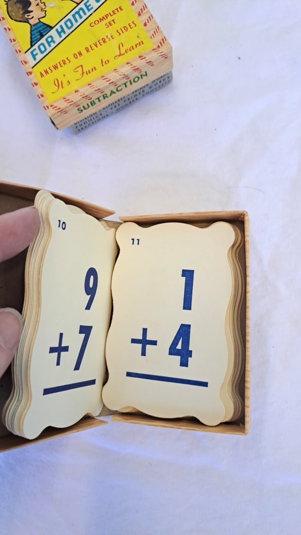 Vintage Whitman Warren Paper Products Built-rite Flash Cards Lot Alphabet Addition Subtraction Mu... - 6