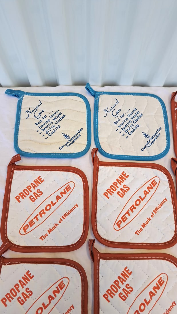 9 Quilted Advertising Pot Holders Petrolane Propane Gas Cascade Natural Gas - 2