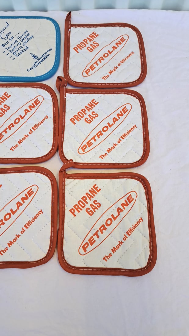 9 Quilted Advertising Pot Holders Petrolane Propane Gas Cascade Natural Gas - 4