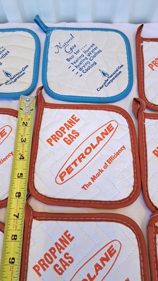 9 Quilted Advertising Pot Holders Petrolane Propane Gas Cascade Natural Gas - 5