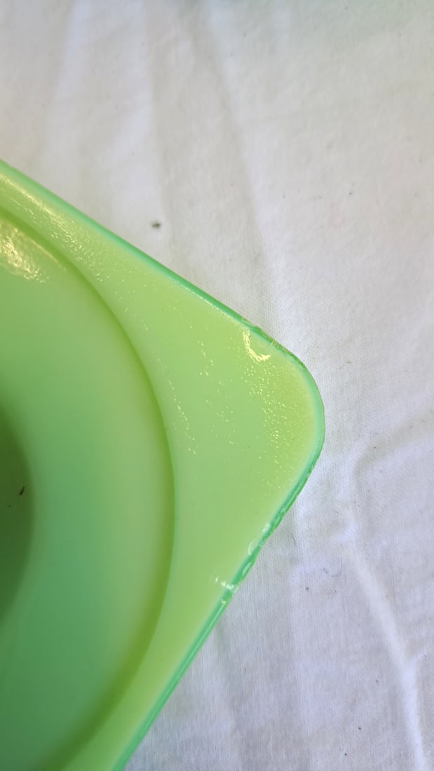 Green Jadeite Square Lidded Refrigerator Dish 9 Anchor Hocking White Milk Glass Swirl Bowls - 8