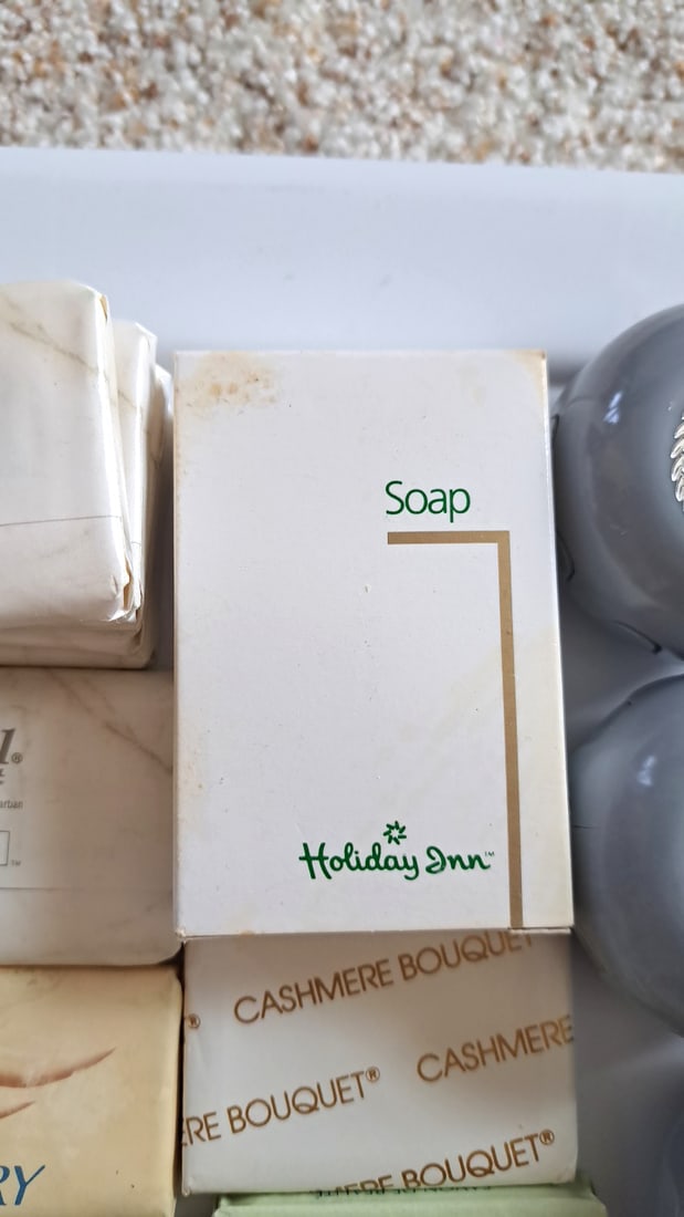 70 Mixed Hotel Motel Facial Soap Bars Lot North Woods Dial Cashmere Bouquet Motel 6 Travelodge Mi... - 8