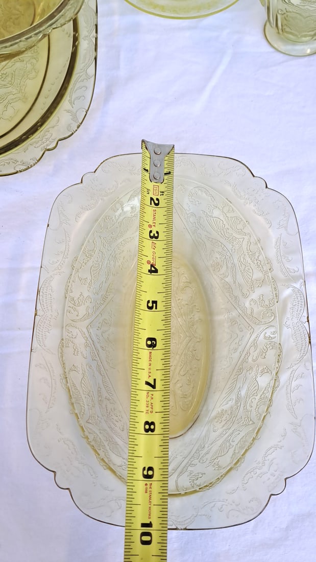 Amber Madrid Depression Glass Serving Dishes And Others - 5
