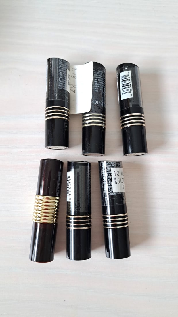 6 Revlon Super Lustrous Lipsticks - Pinkred Shades Incl. Fire Ice, Persian Melon Nos - 2