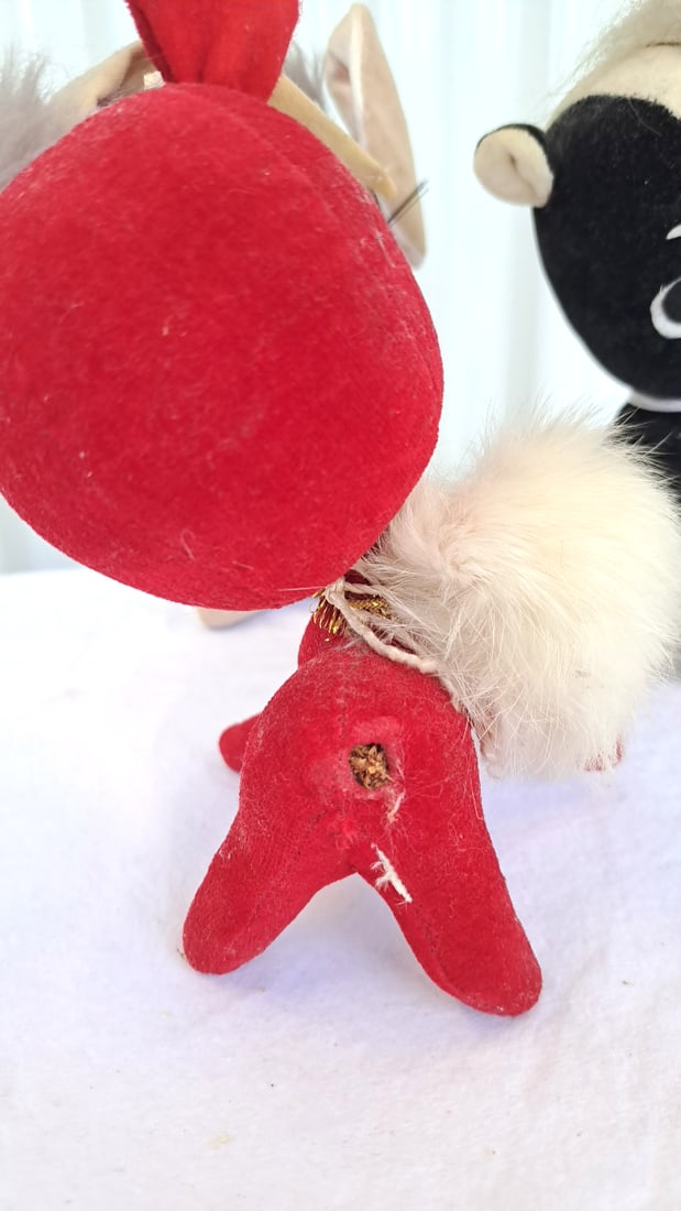 Dream Pets Kamar Plush Lot Of 3 Mouse Reindeer Black Skunk - 4