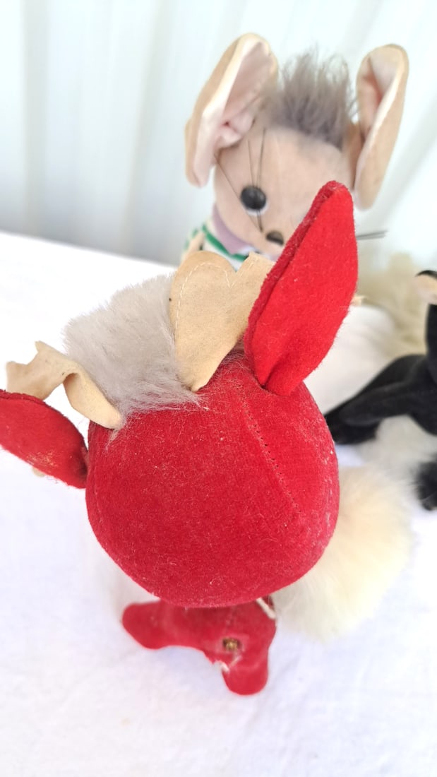 Dream Pets Kamar Plush Lot Of 3 Mouse Reindeer Black Skunk - 5