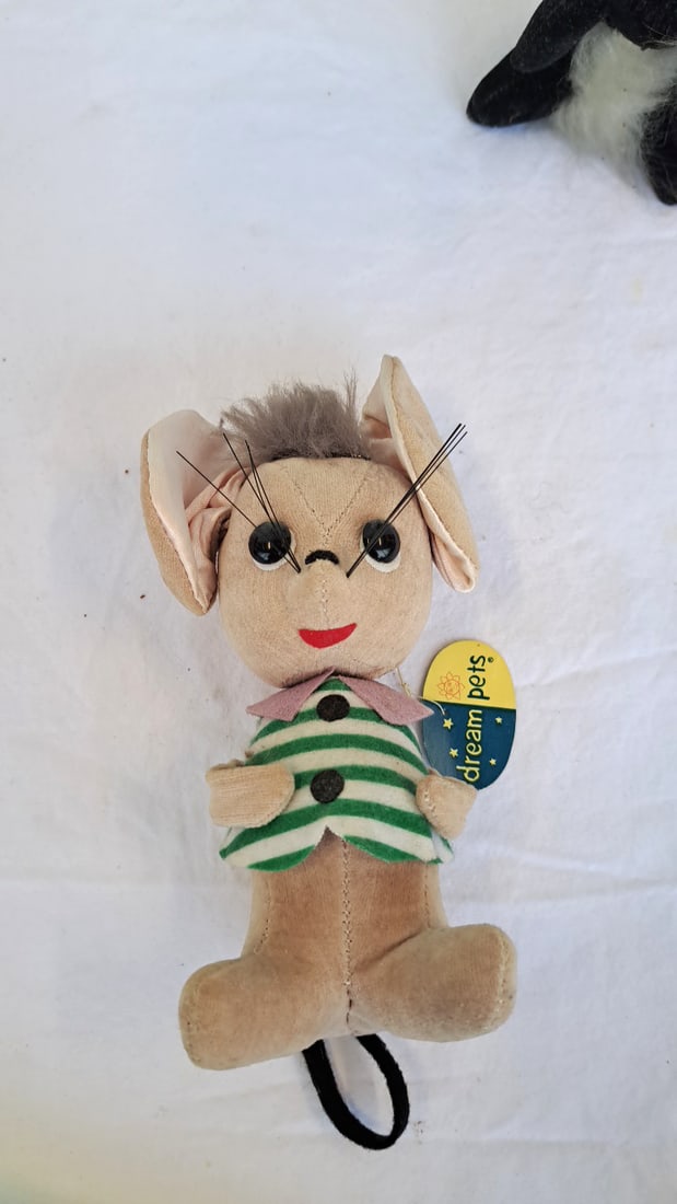Dream Pets Kamar Plush Lot Of 3 Mouse Reindeer Black Skunk - 6