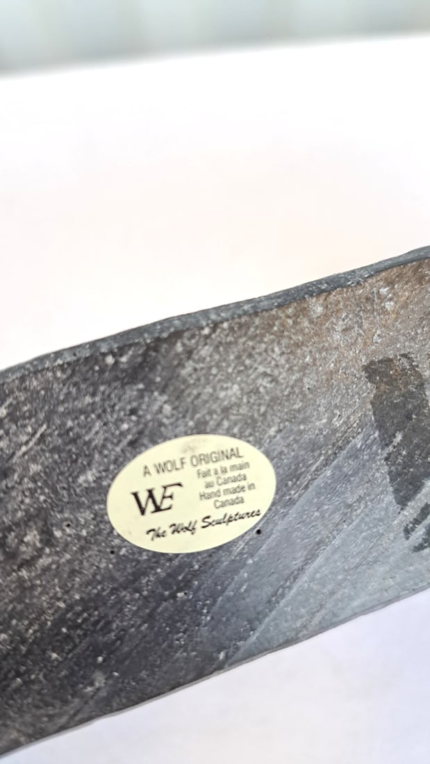 A Wolf Original Soapstone Eskimo With Dog Sled - 10