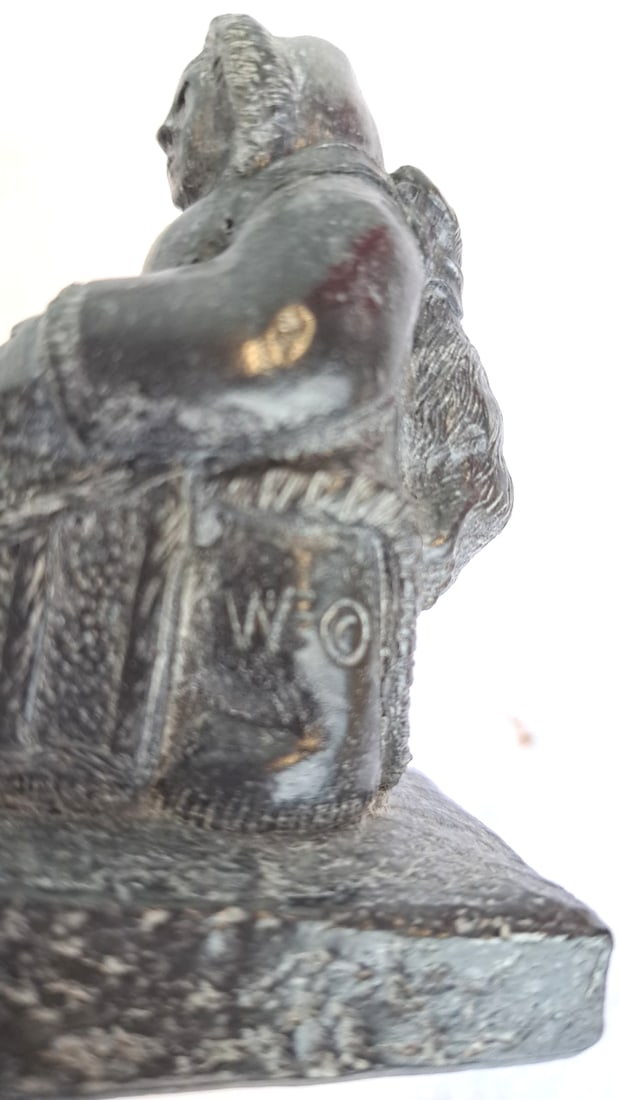 A Wolf Original Soapstone Eskimo With Dog Sled - 11