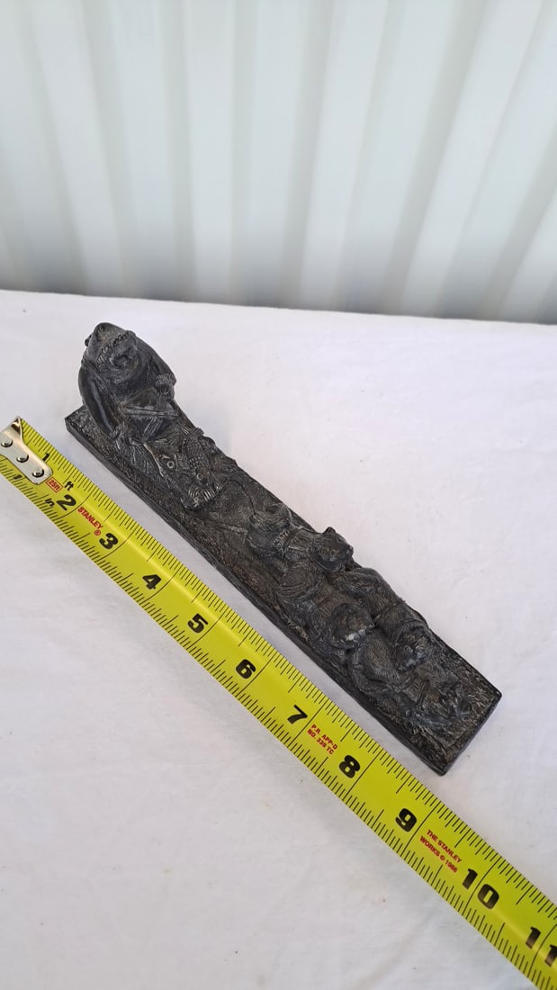 A Wolf Original Soapstone Eskimo With Dog Sled - 2