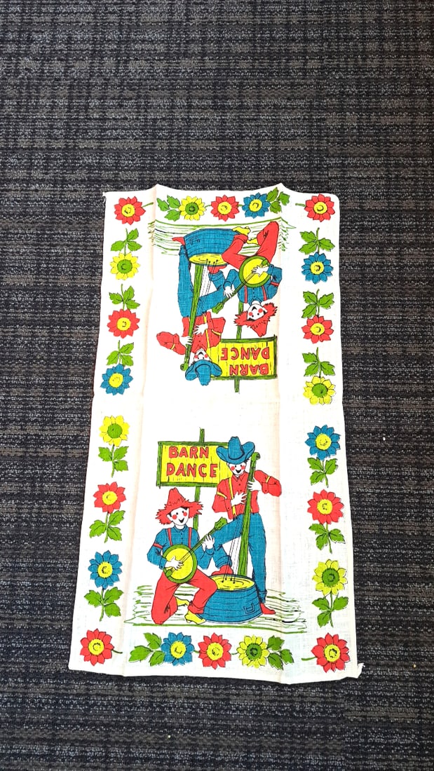 Parisian Prints All Pure Linen Tea Towel Lot Barn Dance Zodiac Floral Two With Tags - 10