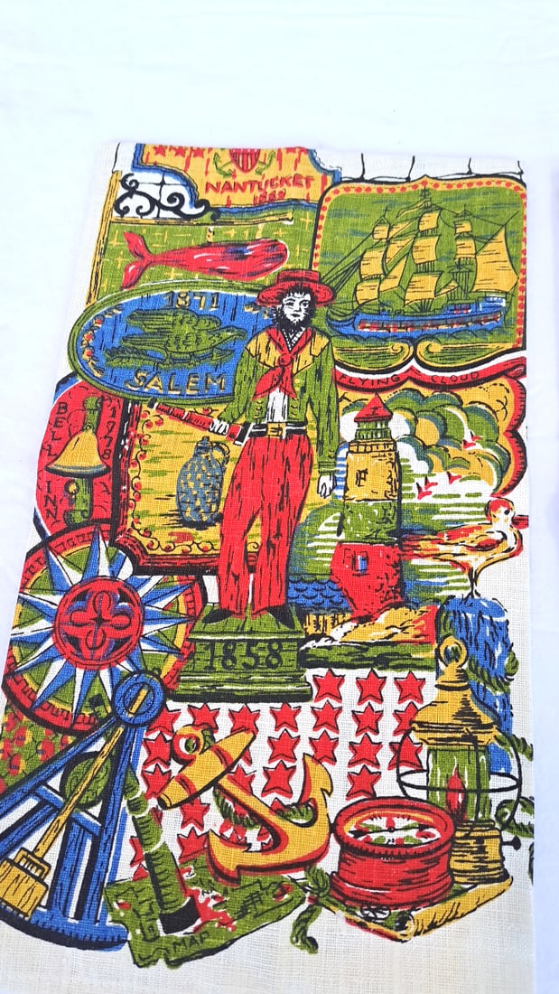 Parisian Prints All Pure Linen Tea Towel Lot Barn Dance Zodiac Floral Two With Tags - 5