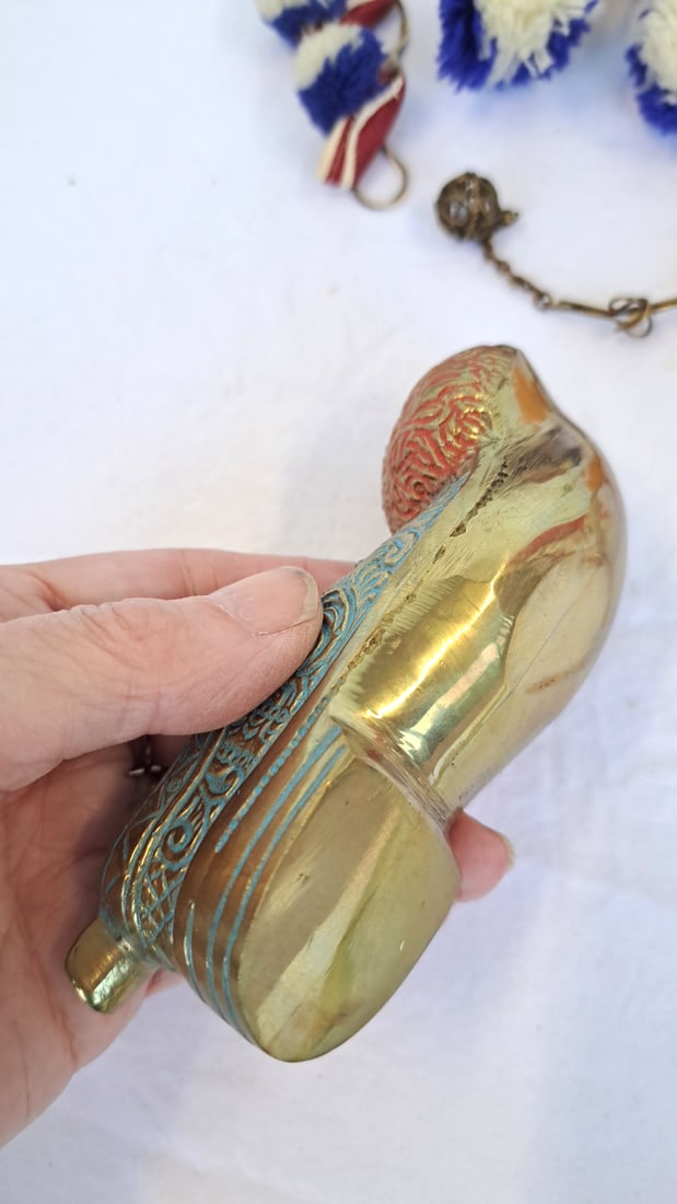 Vintage Greek Souvenir Lot Ceramic Tsarouchi Brass Shoe Ashtray Beads Evzone Dolls - 9