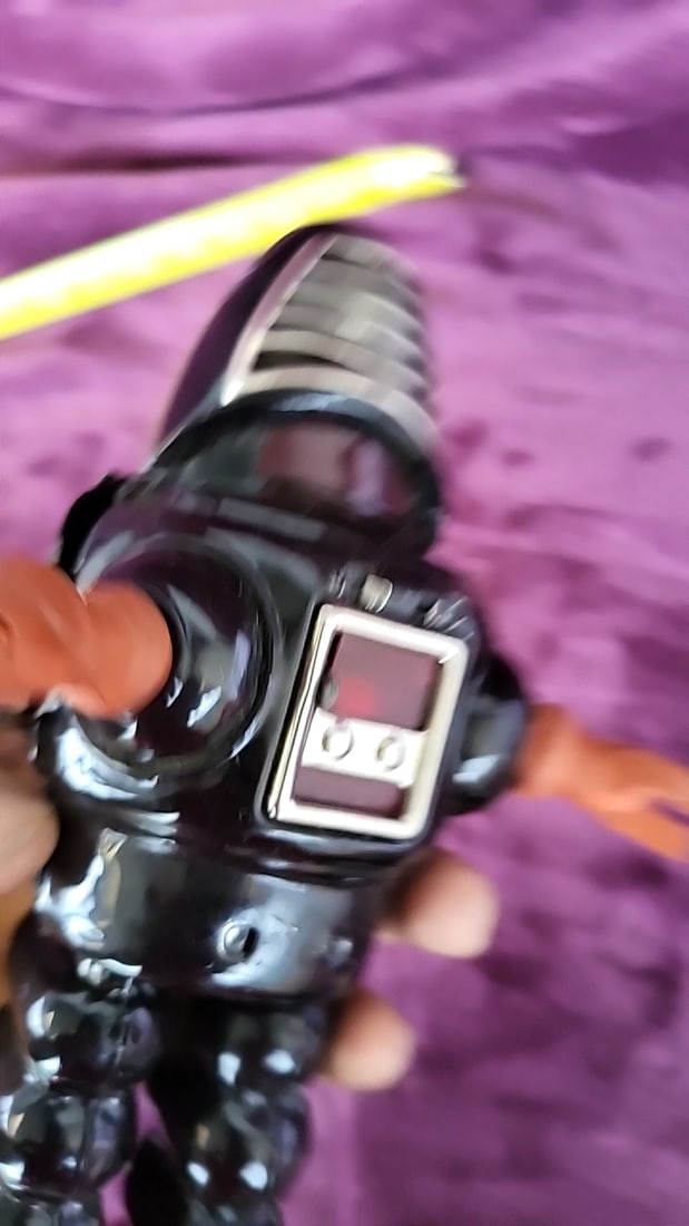 Black Robby The Robot Style Toy Red Feet Orange Claw Hands Japan - 7