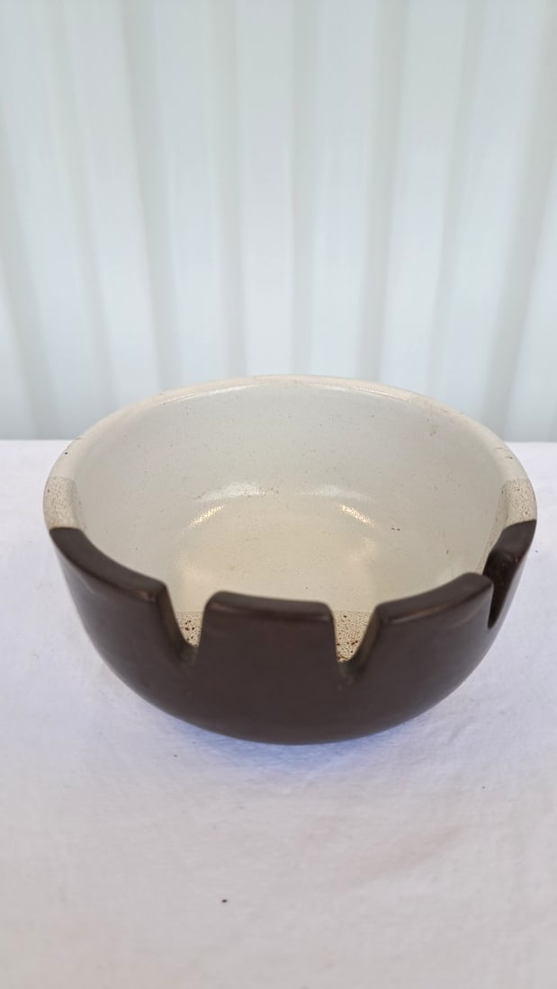 Heath Pottery Cream Speckled Ceramic Round Ashtray Bowl - 4
