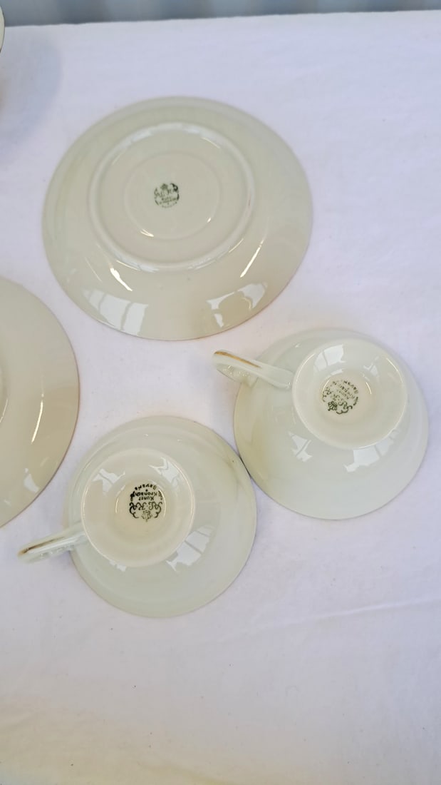Al Ka Kunst Kronach Small Teacups And Limoges Style Covered Bowl Tea Cups, Saucers Covered Dish, Go - 13