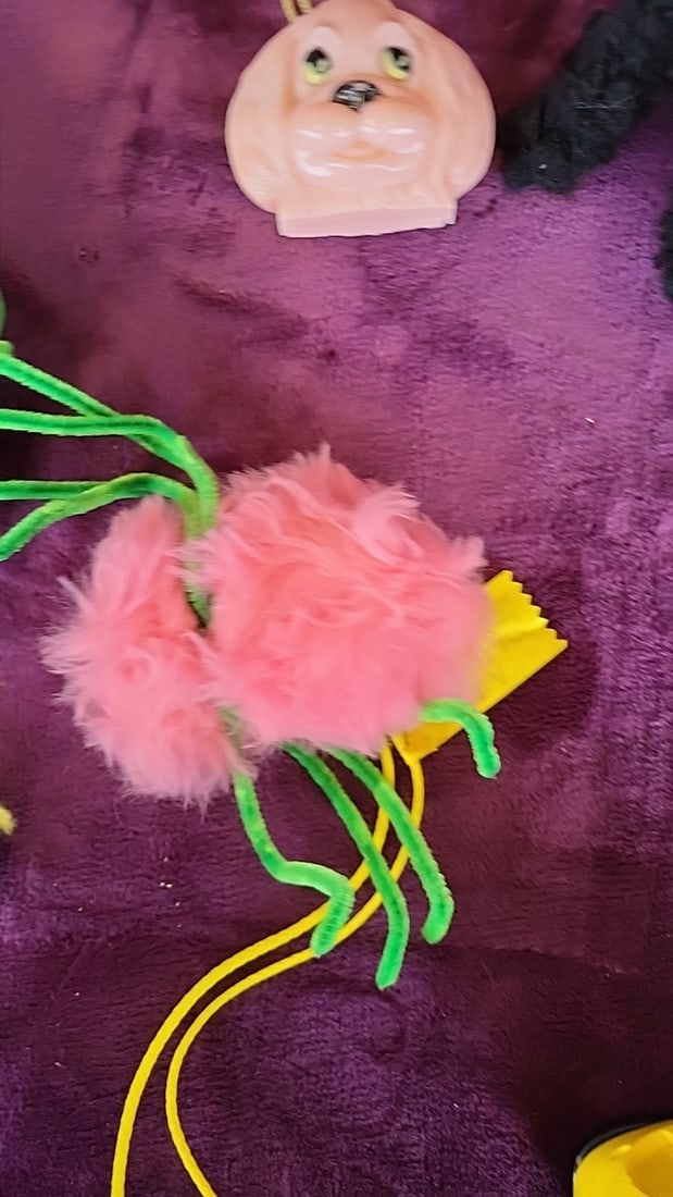 Russ Berrie I'm A Bedbug Pink Plush Bug, Green Cloth Doll & Dog Ornament Lot - 8