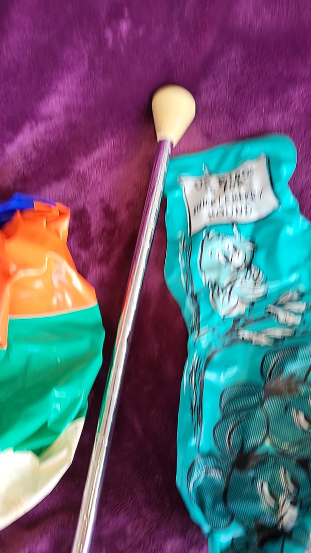 Hanna-barbera Huckleberry Hound Pixie & Dixie Inflatable Vinyl Toy Lot Ball Baton - 4