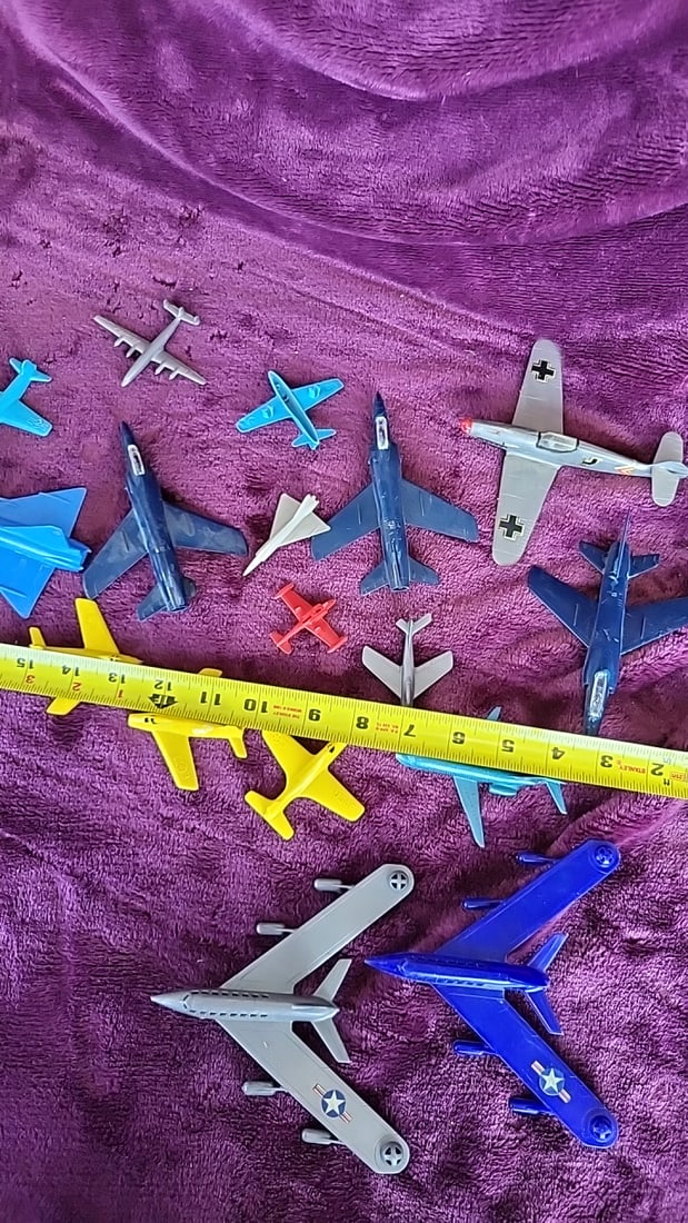 Plastic Toy Airplane Lot, Concordia Balancing, Military Jets, Prop Planes Passenger Aircraft - 6