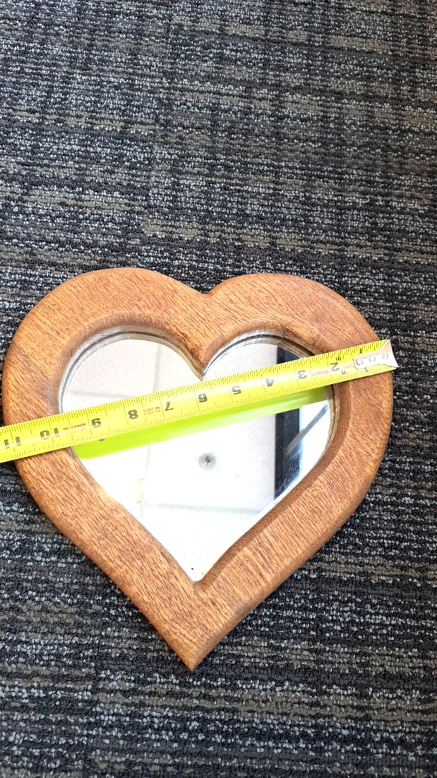 Reflections Ken Daley Heart-shaped Wood Framed Wall Mirror - 3