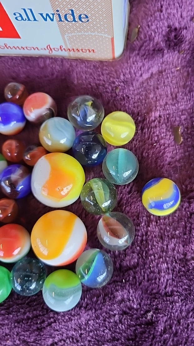 Vintage Glass Marbles Vitro Akro Peltier - 2